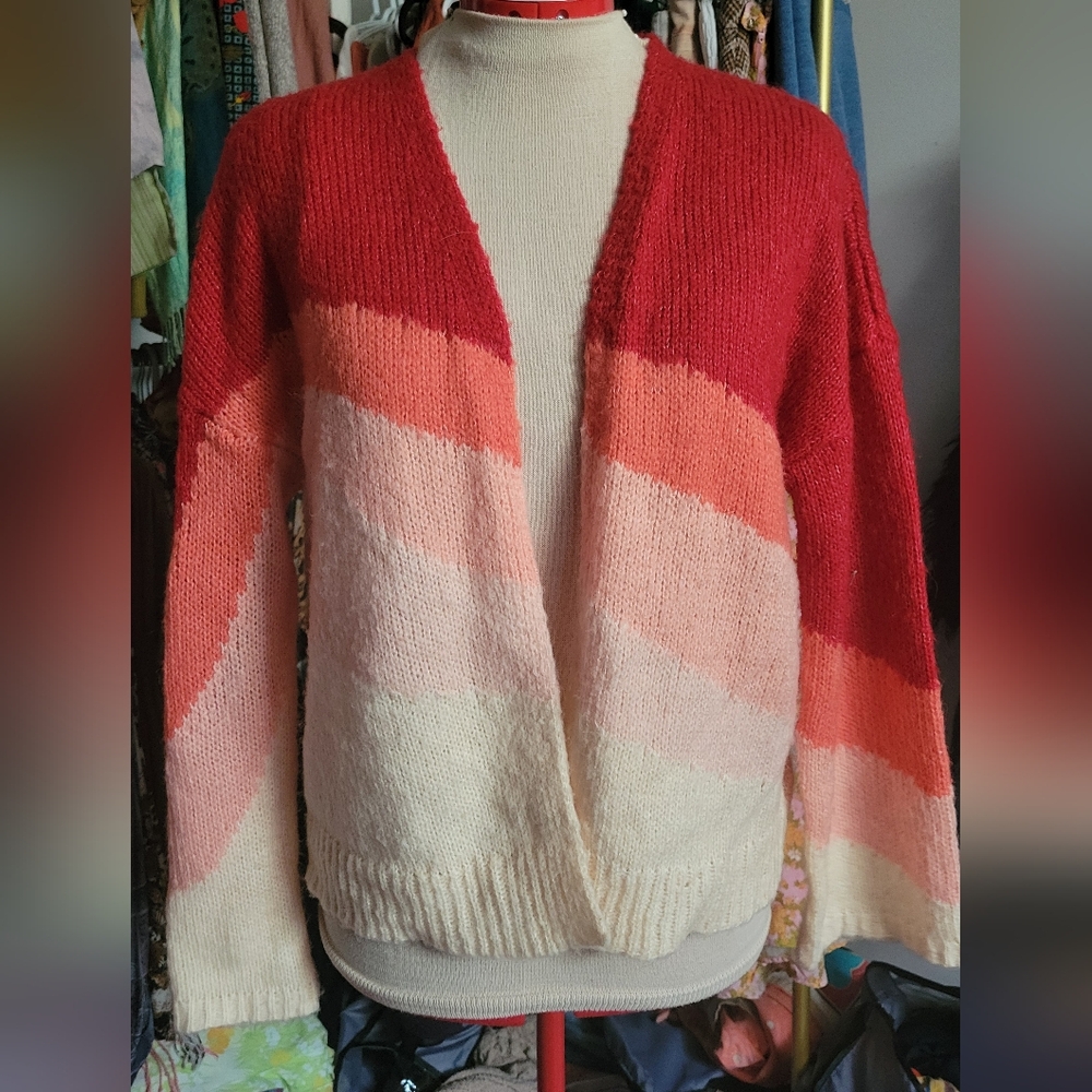 sS Colorful Knit Cardigan